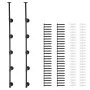 Industrial Pipe Shelf 5 Tier 2pcs 11,8in W vægmonteringsplanker