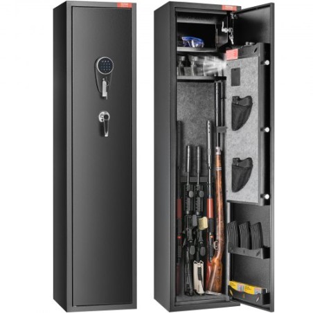 Gun Safe Rifle Safe with Digital Keypad & Lock 5 Rifles Storage Cabinet