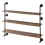 Industrial Pipe Shelf, 3 Tier 48x9.84in, Wall-Mount Floating Rustic Wood Shelves Bracket Display Bookshelf, Storage Rack Sundrie