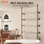 Industrial Pipe Shelf 5 Tier 2pcs 9,84in W vægmonteringsplanker