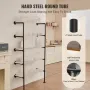Industrial Pipe Shelf 5 Tier 2pcs 9,84in W vægmonteringsplanker