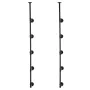Industrial Pipe Shelf 5 Tier 2pcs 9,84in W vægmonteringsplanker