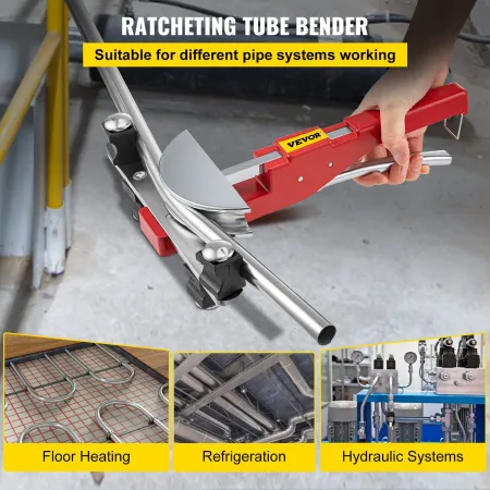 Kobberrør Bender HVAC -køling Ratcheting Tube Bender 1/4 "til