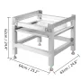 Washing Machine Stand 121.9x63.5 cm, Washing Machine Stand Base Heavy 267.6 kg for Washer and Dryer Stand Aluminum Washing Machi