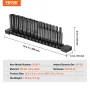 Impact Sockets Set 14 pcs 6-punkt 1/4 "Deep Socket Set metric