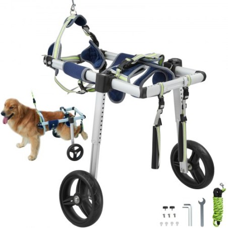 2 Wheels Pet Wheelchair for Back Legs Dog Wheelchair/Cart Adjustable(M)
