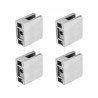 Glass Clamp 4 PCS Square Railing Bracket for 0.31 "-0.47 " Glass Silver