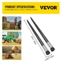 Hay Spear Spears 49” Hay Bale Spear Spike, 4000 lbs Capacity Quick Attach Square Hay Bale Spears, 2 Pics Black Bale Forks, Bale 