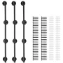 Industrial Pipe Shelf 4 Tier 3pcs 11,8in W vægmonteringsplanker
