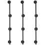 Industrial Pipe Shelf 4 Tier 3pcs 11,8in W vægmonteringsplanker