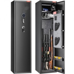 7-8 Rifler Gun Safe, Rifle Safe med Digital Tastatur & Lock, Gun Storage Cabinet til haglgeværer med indbygget opbevaringsskab,