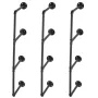 Industrial Pipe Shelf 4 Tier 3pcs 11,8in W vægmonteringsplanker