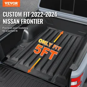 Truck Bed Mat Fit 2022-2024 Nissan Frontier TPE Truck Bed Liner