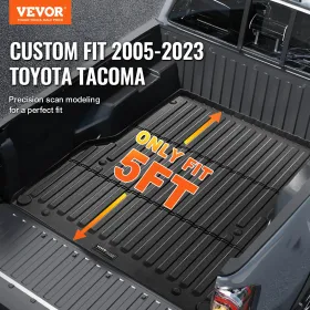 Truck Bed Mat Fit 2005-2023 Toyota Tacoma TPE Truck Bed Liner Accessories