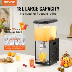 Commercial Beverage Dispenser 18L Cold Juice Ice Drink Dispenser for Party