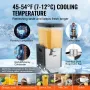 Commercial Beverage Dispenser, 18 L Juice Dispenser, 300W 304 Stainless Steel Food Grade Ice Tea Drink Machine with 45°F-54°F Co