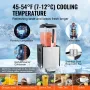 Commercial Beverage Dispenser, 12 L Juice Dispenser, 246W 304 Stainless Steel Food Grade Ice Tea Drink Machine with 45°F-54°F Co