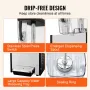 Commercial Beverage Dispenser, 12 L Juice Dispenser, 246W 304 Stainless Steel Food Grade Ice Tea Drink Machine with 45°F-54°F Co