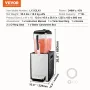Commercial Beverage Dispenser, 12 L Juice Dispenser, 246W 304 Stainless Steel Food Grade Ice Tea Drink Machine with 45°F-54°F Co