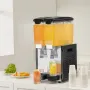 Commercial Beverage Dispenser, 2 Tanks 10 L Per Tank Juice Dispenser, 270W Stainless Steel Ice Tea Drink Machine with 45°F-54°F 