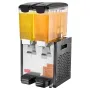 Commercial Beverage Dispenser, 2 Tanks 10 L Per Tank Juice Dispenser, 270W Stainless Steel Ice Tea Drink Machine with 45°F-54°F 