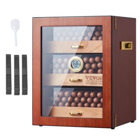 150 Cigar Humidor Cabinet Cedar Cigar Box Humidifier & Hygrometer & Shelve