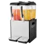 Commercial Beverage Dispenser, 2 Tanks 12 L Per Tank Juice Dispenser, 286W Stainless Steel Ice Tea Drink Machine with 45°F-54°F 