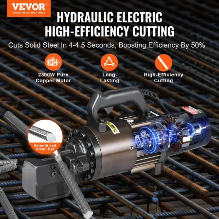 2300W Elektrisk hydraulisk armeringsskærer, der skærer op til