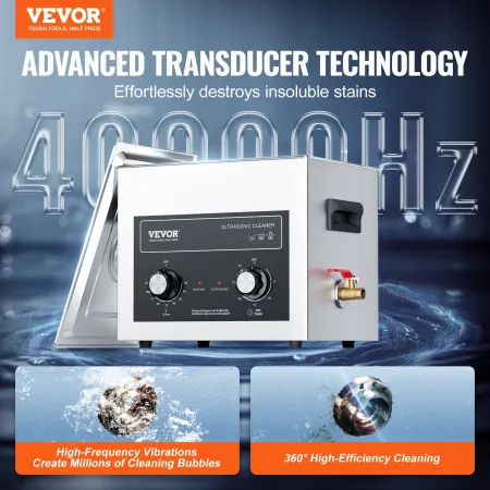 10L Ultrasonic Cleaner With Heater Timer & Basket Digital Sonic