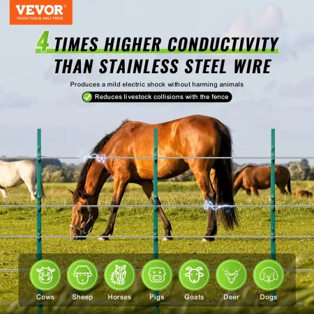 16 Gauge Aluminum Wire for Electric Fencing, 1640Ft 500M Electric Fence Wire, Portable Fencing Wire, 1.6mm Diameter Aluminum All