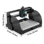 Engraving Machine 300×180×45 mm CNC Router CNC 3018 Pro 15W Laser Engraver GRBL Control 3 Axis Laser Engraving Machine, with Off