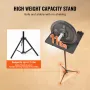 Projector Stand, Laptop Stand Tripod Adjustable Height from 26.97 to 63 in, Portable Projector Tripod Stand with Tray & Goosenec