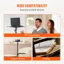 Projector Stand with Wheels, Projector Floor Stand Adjustable Height from 22.8 to 57.3 in, Projector Mount with 2 Trays, Ideal f