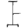 Projector Stand with Wheels, Projector Floor Stand Adjustable Height from 22.8 to 57.3 in, Projector Mount with 2 Trays, Ideal f