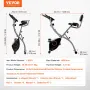 Folding Exercise Bike, Foldable Fitness Stationary Bike, Adjustable Magnetic Resistance Stationary Bike, Upright Indoor Cycling 