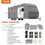 Trailer Travel RV-dækning 22-24 ft klasse A Camper Cover