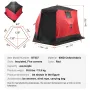 Portable Ice Shelter, 4-6 Person Insulated Pop-Up Ice Fishing Tent, 50 Square Feet Fishable Area, Thermal Ice Shanty for Winter 