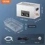 30L Ultrasonic Cleaner with Heater Timer & Basket, Professional Digital Sonic Cavitation Machine, 360W Cleaning Machine for Lab 