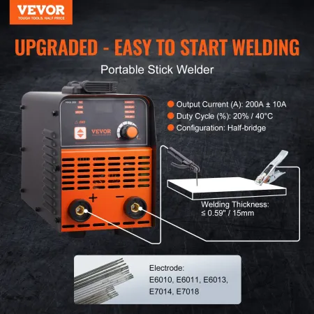 Bue stick svejser 220v 200a 2in1 lift tig svejsningsmaskine