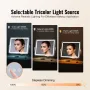 Vanity Mirror with Lights, Three Color Lighting Modes, Lighted Makeup LED Mirror, and 5X Magnification,USB Port, Smart Touch Con