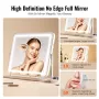 Vanity Mirror with Lights, Three Color Lighting Modes, Lighted Makeup LED Mirror, and 5X Magnification,USB Port, Smart Touch Con