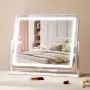 Vanity Mirror with Lights, Three Color Lighting Modes, Lighted Makeup LED Mirror, and 5X Magnification,USB Port, Smart Touch Con