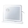 Vanity Mirror with Lights, Three Color Lighting Modes, Lighted Makeup LED Mirror, and 5X Magnification,USB Port, Smart Touch Con