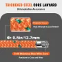 12,7 mm stål kerne flipline 16ft (4,8 m) Arborist flipline til