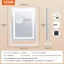 Vanity Mirror with Lights, Three Color Lighting Modes, Lighted Makeup LED Mirror, and 5X Magnification Mirror, Smart Touch Contr