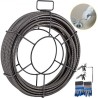 Drain Cleaning Cable 50 Feet x 3/8 Inch Solid Core Cable Sewer Cable Drain Auger Cable Cleaner Snake Clog Pipe Drain Cleaning