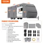 Trailer Travel RV Cover 548.6-609.6 cm Class A Camper Cover Non-Woven Fabric