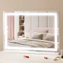 Lighted Makeup Mirror 3 Color w/ Bluetooth USB Desktop Wall-mount 55.1 cm