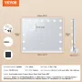 Hollywood Vanity Mirror With Lights w/ USB Desktop Wall-mount 58x46 cm