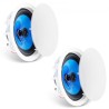 2PCs 8 in Ceiling Speakers 50-Watts Flush Mount Ceiling & in-Wall Speakers